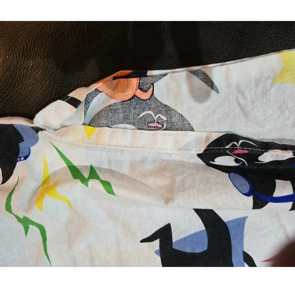 Unbranded Cartoon Skater‎ Cat Twin Duvet Cover Multicolor Retro 90s Style Good
